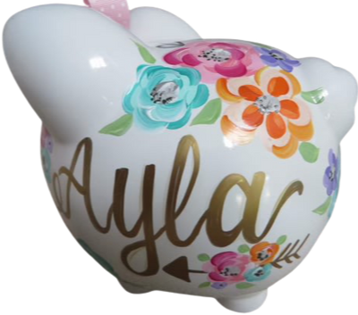 Ayla Floral Piggy bank