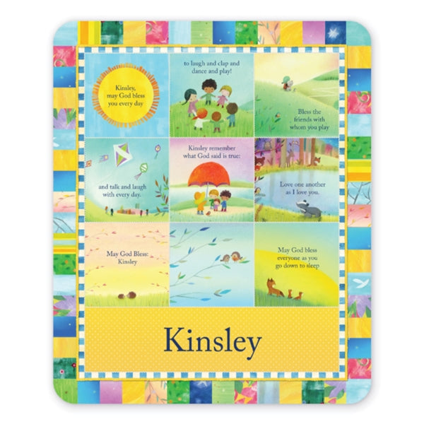 Blessings Personalized Blanket Quilted