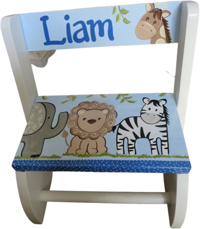 Blue happy Safari Flip step stool
