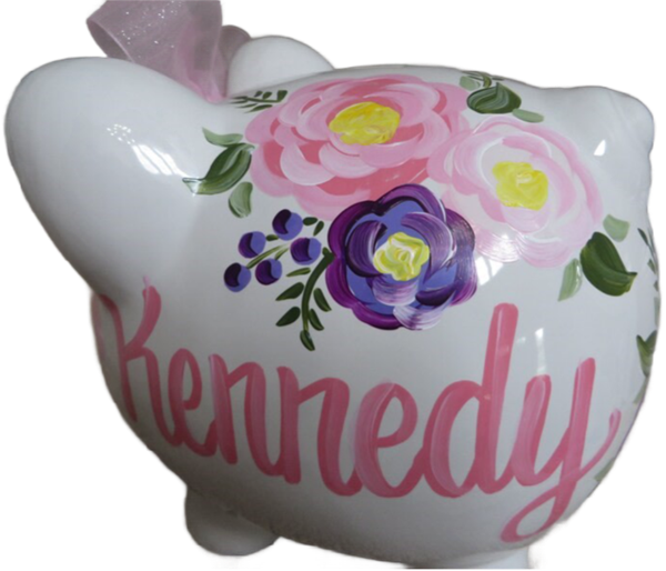 Bright Kennedy Floral Piggy bank