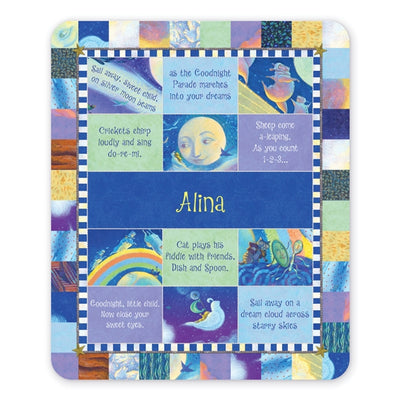 Good Night Personalized Blanket Quilted