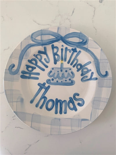 HBD cake Ceramic plate personalized