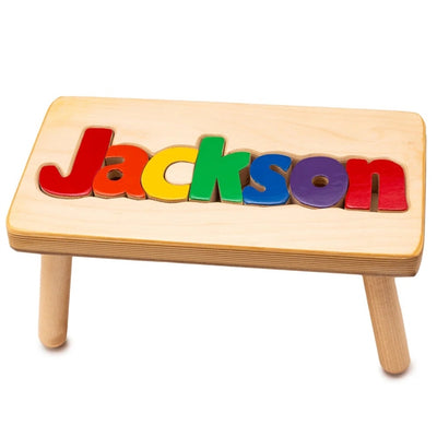 Classic personalized puzzle step stool