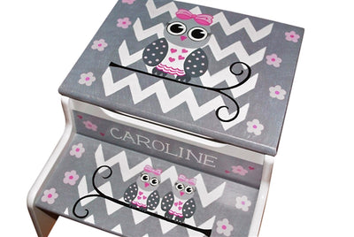 Pink grey owl Two Step