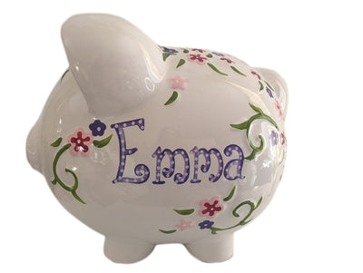 Pink Purple Shabby Chic Piggy bank
