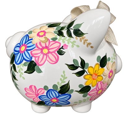 Boho Floral Piggy bank