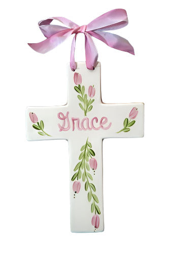 Large Floral Cross