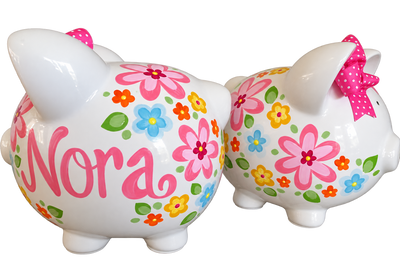 Nora Floral Piggy bank