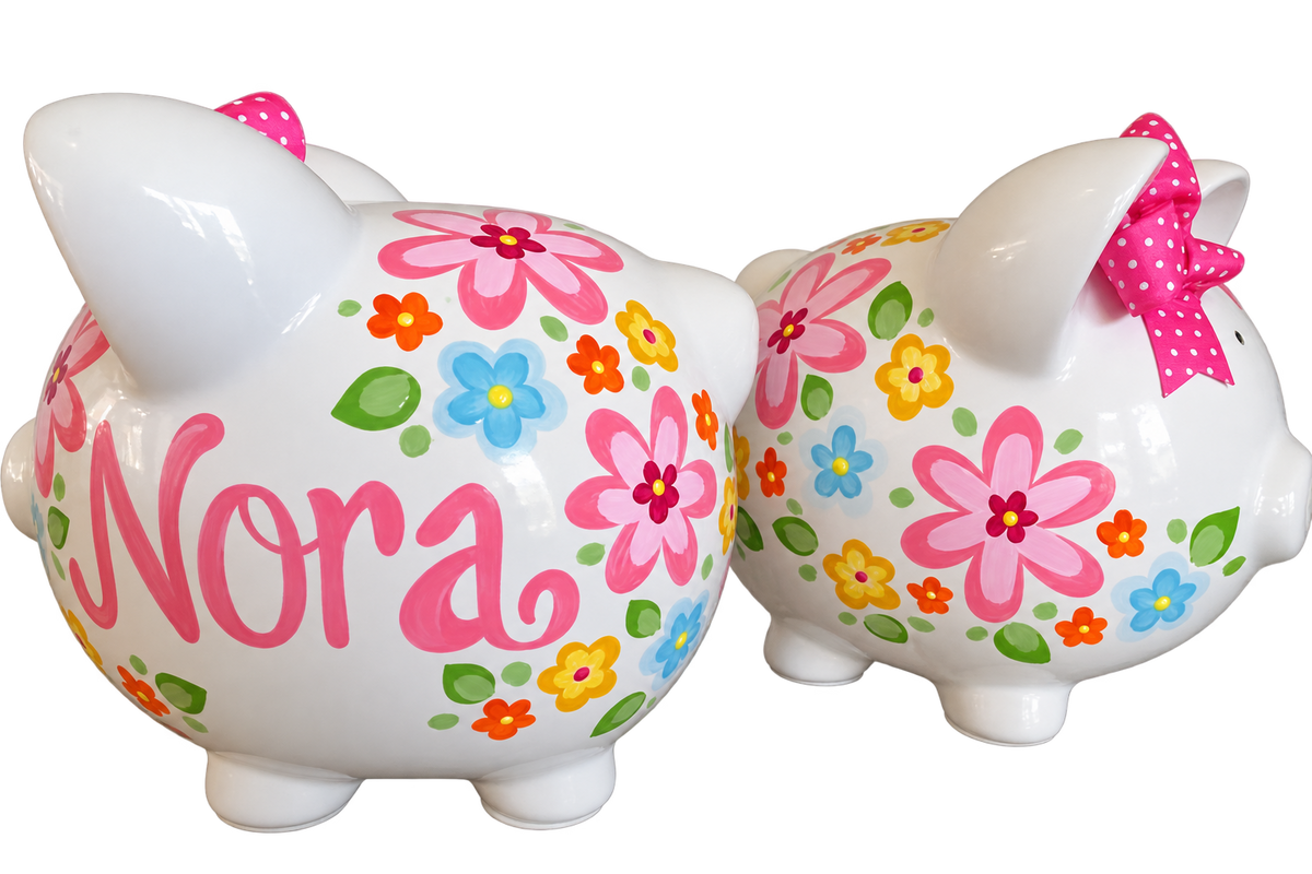 Nora Floral Piggy bank