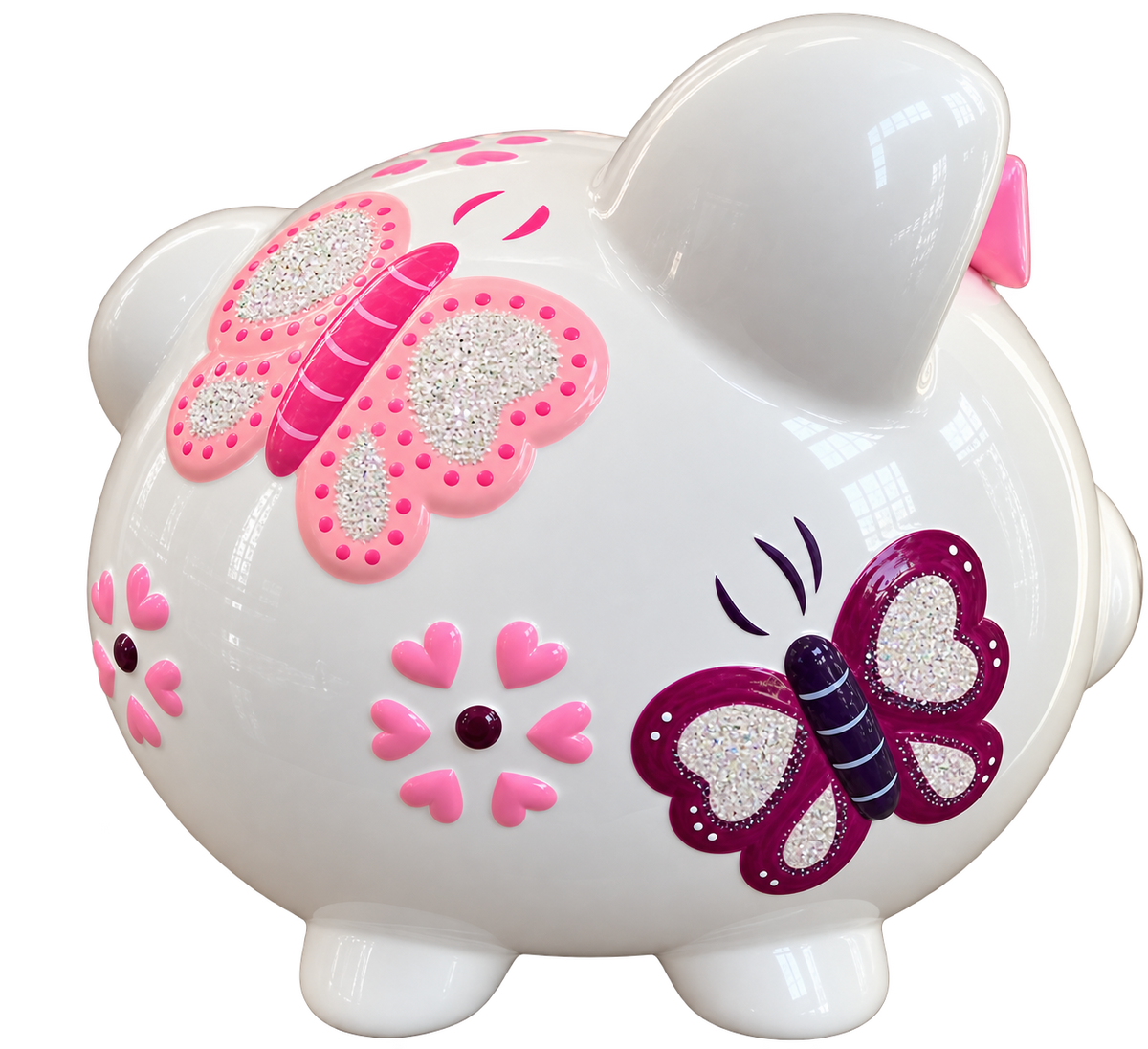 Pink Butterfly Piggy bank