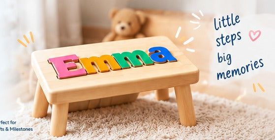 Personalized Wooden Step Stools for Kids