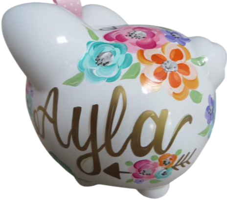Ayla Floral Piggy bank