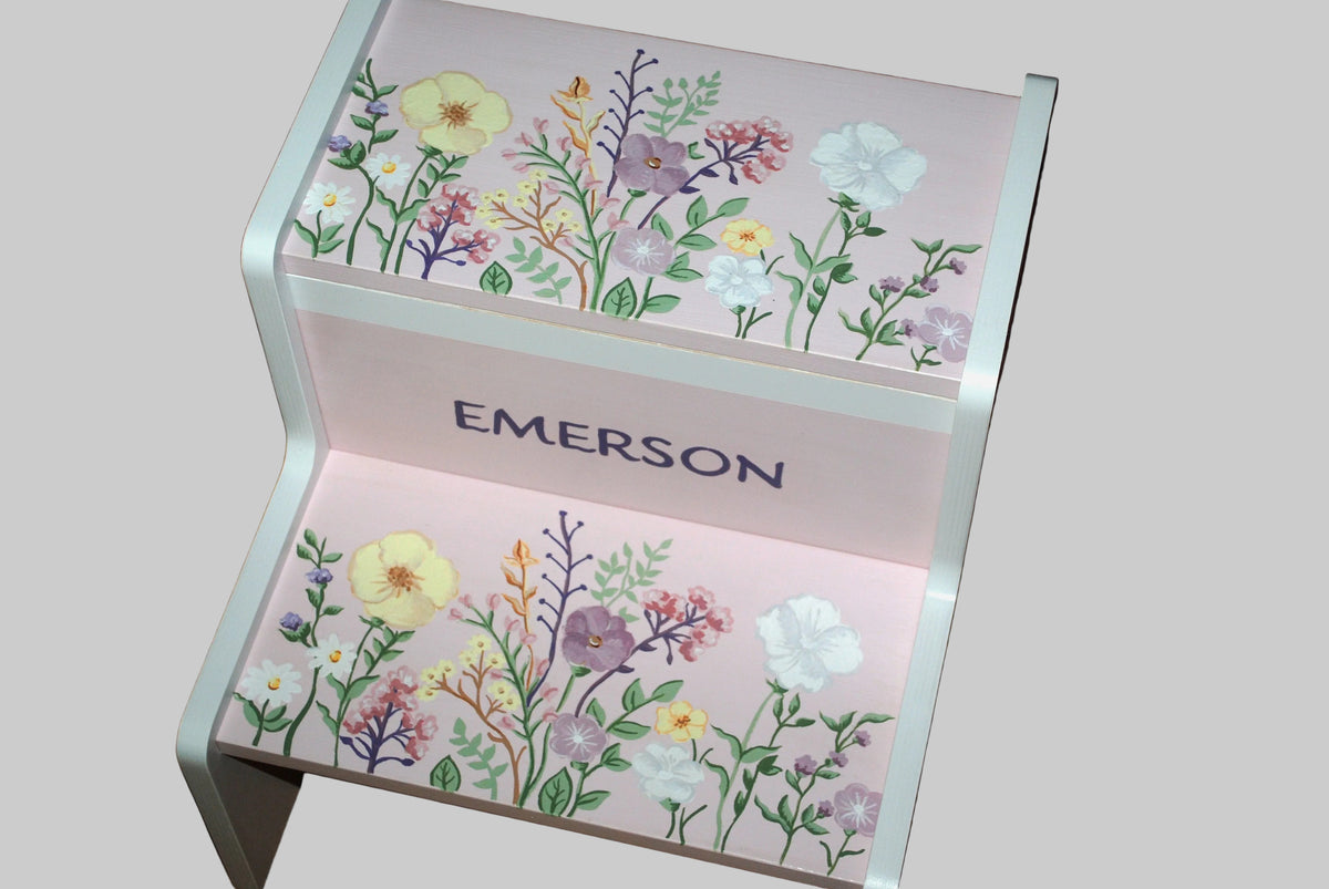 Wild Flowers two step stool