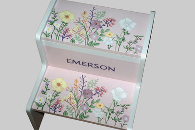 Wild Flowers two step stool