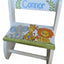 Blue happy Safari Flip step stool elephant lion giraffe