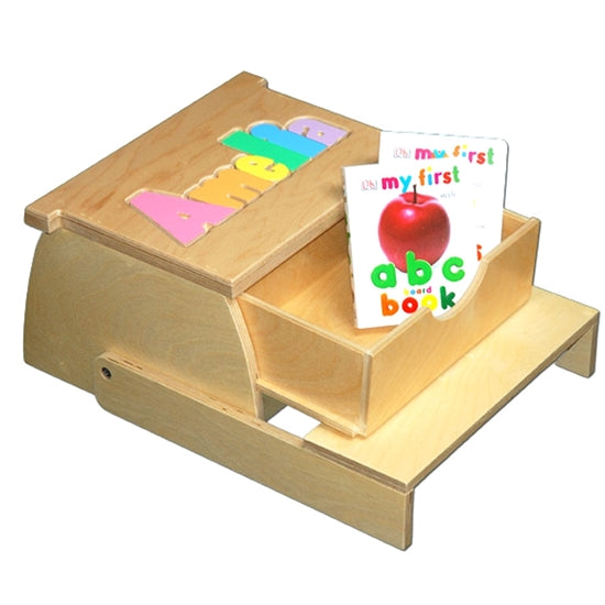 Personalized Puzzle step N store SOLID wood stool
