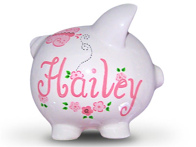 Pink Butterfly piggy bank
