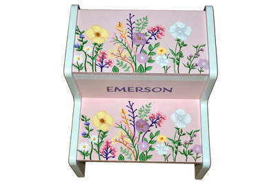 Wild Flowers two step stool