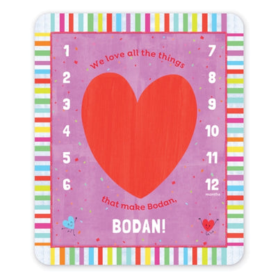 Reasons Why We Love You Personalized Milestone Blanket Quilted