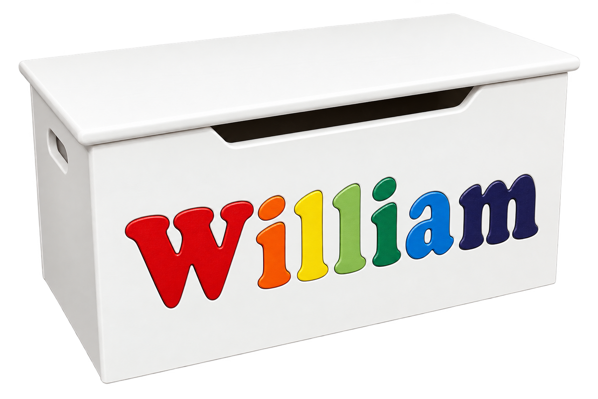 White Name Toy Box
