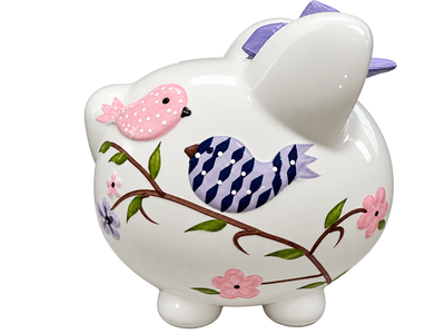 Cherry Blossom Bird Piggy bank for children
