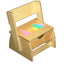 Personalized Puzzle step N store SOLID wood stool
