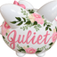 Juliet pink Gold Floral Piggy bank