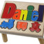 personalized puzzle step stool nat maple train