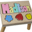 personalized puzzle step stool nat maple flowers