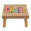 personalized puzzle step stool nat maple