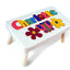 personalized puzzle step stool white butterfly